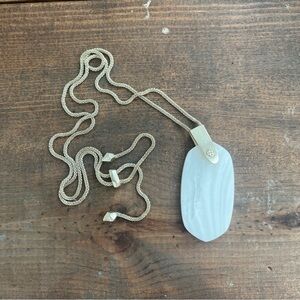 Kendra Scott Gold Necklace with White Pendant